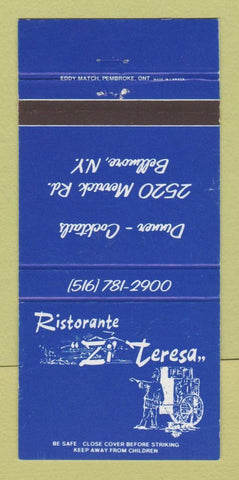 Matchbook Cover - Ristorante Zi Teresa Bellmore NY 30 Strike