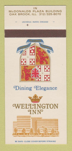 Matchbook Cover - Wellington Inn Oak Brook IL SAMPLE 30 Strike