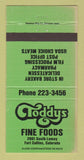 Matchbook Cover - Toddys Fine Foods Fort Collins Colorado 30 Strike