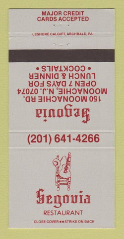 Matchbook Cover - Segovia Restaurant Moonachie NJ 30 Strike