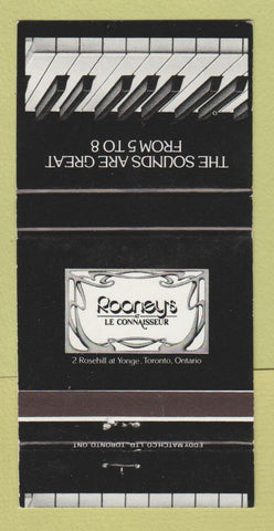Matchbook Cover - Rooney's Le Connaisseur Toronto ON 30 Strike