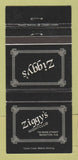 Matchbook Cover - Ziggy's Night Club Moncton NB 30 Strike