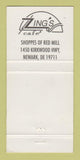 Matchbook Cover - Zing's Cafe Newark DE 30 Strike