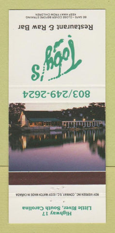 Matchbook Cover - Toby's Restaurant Little River SC 30 Strike