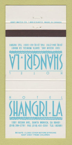 Matchbook Cover - Hotel Shangri La Santa Monica CA 30 Strike