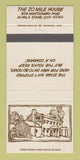 Matchbook Cover - 20 Mile House 20 Mile Stand OH 30 Strike