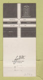 Matchbook Cover - 191 Restaurant Bala Cynwyd PA WEAR 30 Strike