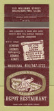 Matchbook Cover - Waukesha & Western Railway Restaurant WI 30 Strike