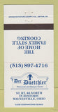 Matchbook Cover - Der Duetchler Restaurant Waynesville OH 30 Strike