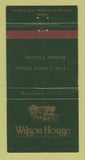 Matchbook Cover - Wilson House Restaurant Markham ON 30 Strike