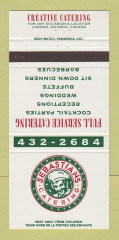 Matchbook Cover - Sebastians Catering London ON 30 Strike