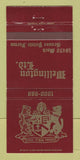 Matchbook Cover - Wellington Ltd Grosse Pointe Farms MI 30 Strike