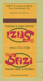 Matchbook Cover Mariano's Sfizi Italian Restaurant Fort Lauderdale FL 30 Strike