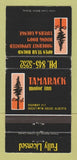 Matchbook Cover - Tamarack Motor Inn Rocky Mountain House AB WEAR 30 Strike