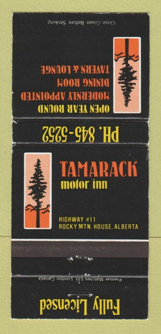 Matchbook Cover - Tamarack Motor Inn Rocky Mountain House AB WEAR 30 Strike