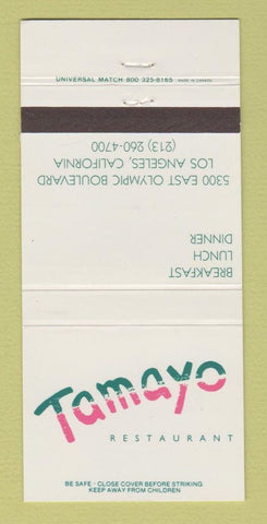 Matchbook Cover - Tamayo Restaurant Los Angeles CA 30 Strike