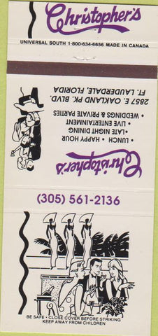 Matchbook Cover - Christopher's Restaurant Ft Lauderdale FL 30 Strike
