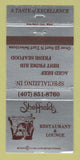 Matchbook Cover - Sheffields Restaurant Orlando? FL 30 Strike