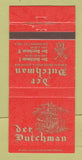 Matchbook Cover - Der Dutchman Restaurant Oklahoma City OK 30 Strike