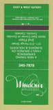 Matchbook Cover - Windows on Yonge Restaurant Toronto ON 30 Strike