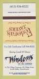 Matchbook Cover Fedora's Tavern Windows on the Common South Hadley MA 30 Strike