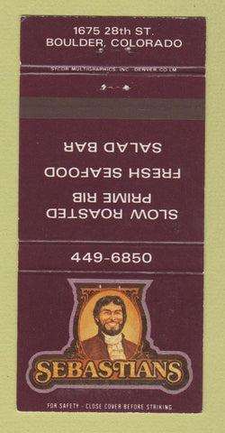 Matchbook Cover - Sebastian's Restaurant Boulder Colorado 30 Strike