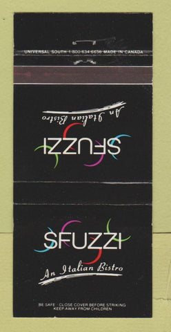 Matchbook Cover - Sfuzzi Italian Bistro CHAIN 30 Strike