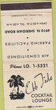 Matchbook Cover - Ebb Tide Cocktail Lounge no town 30 Strike