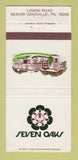 Matchbook Cover - Seven Oaks Restaurant Beaver Ohioville PA 30 Strike