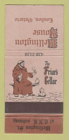 Matchbook Cover - Wellington House London ON WEAR 30 Strike