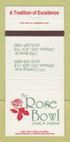 Matchbook Cover - Rose Bowl Steak Restaurant Ottawa ON 30 Strike