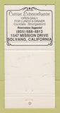 Matchbook Cover - Danish Inn Restaurant Solvang CA 30 Strike