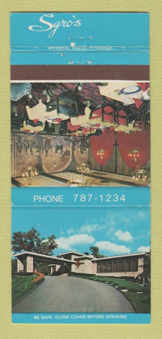 Matchbook Cover - Sgro's Restaurant Pittsburgh PA 30 Strike