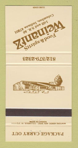 Matchbook Cover - Weinantz Restaurant Columbus IN 30 Strike