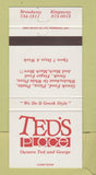 Matchbook Cover - Ted's Place Vancouver BC 30 Strike