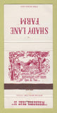 Matchbook Cover - Shady Lane Farm Marengo IL 30 Strike