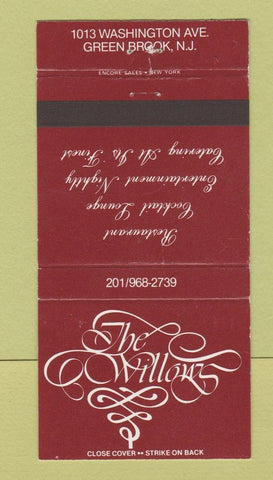 Matchbook Cover - The Willow Restaurant Green Brook NJ 30 Strike