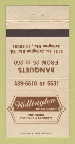 Matchbook Cover - Wellington of Arlington Heights IL restaurant 30 Strike