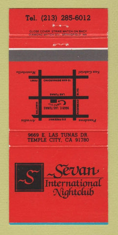Matchbook Cover - Seven International Night Club Temple City CA 30 Strike