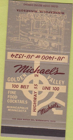 Matchbook Cover - Michael's Restaurant Minneapolis MN 30 Strike