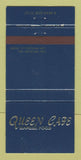 Matchbook Cover - Queen Cafe Siamese Food Los Angeles CA 30 Strike