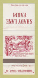 Matchbook Cover - Shady Lane Farm Marengo IL WEAR 30 Strike