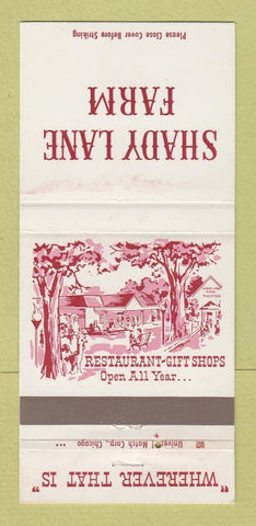 Matchbook Cover - Shady Lane Farm Marengo IL WEAR 30 Strike
