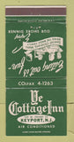 Matchbook Cover - Ye Cottage Inn Keyport NJ 30 Strike