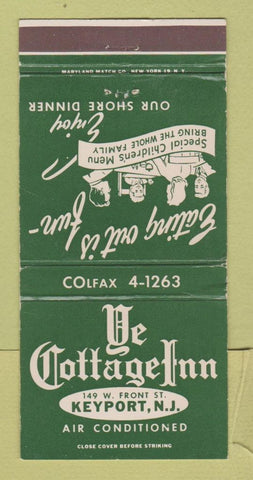 Matchbook Cover - Ye Cottage Inn Keyport NJ 30 Strike