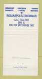 Matchbook Cover - Sherman House Century Old Inn Batesville IN 30 Strike