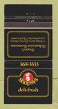 Matchbook Cover - Shopsy's Deli Toronto ON 30 Strike