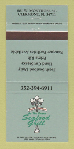 Matchbook Cover - On the Corner Seafood Grill Clermont FL 30 Strike