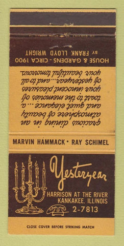 Matchbook Cover - Yesteryear Restaurant Kankakee IL 30 Strike