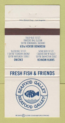 Matchbook Cover - Seafood Galley Fish Kitchen Santa Monica Encino CA 30 Strike
